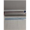 Image 2 : (4) Rulers,Sliding Ruler,Microscope Slides,Assorted Drafting Stencils