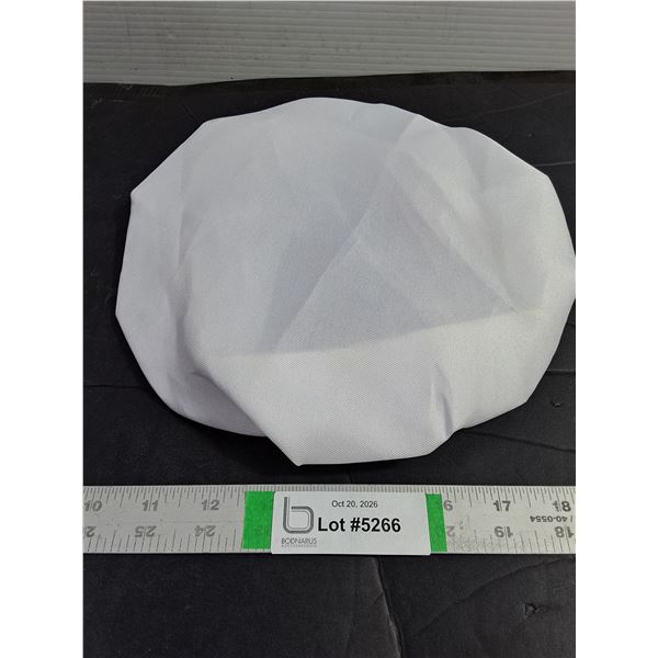 (1) White Pleated Cloth Chef's Hat-Mannequin Not Included