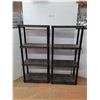 Image 1 : (2) Medium Plastic Shelves (24x12x52") - As Is, Pickup Only