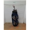 Image 1 : *Powerbilt Golf Club Bag & (16) Golf Clubs of Various Types - As Is, Pickup Only