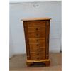 Image 1 : *Wooden Jewelry Armoire-(5) Drawers, (2) Side Compartments,Top Compartment - 18.5x37x12.5", PU Only