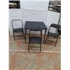 Image 1 : *Folding Table (34x28.5") & (3) Folding Chairs - As Is, Pickup Only