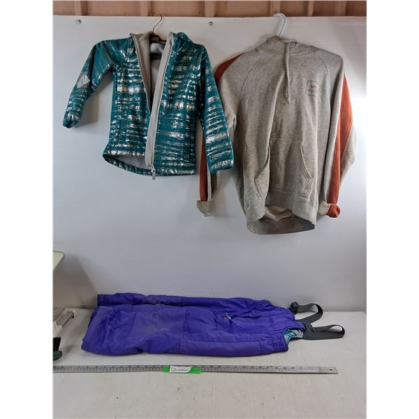 Athletic Works Children's Jacket (Size 5) - Children's Snow Pants (Size 5T) - RVCA Hoodie (Size S)
