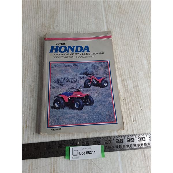 Clymer Honda 1970-87 Rec Vehicle Maintenance Manual
