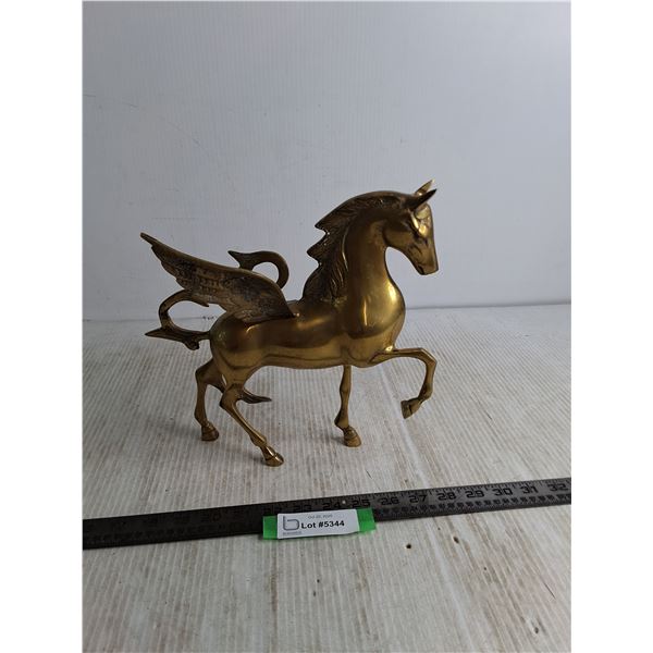 Brass Pegasus Ornament - 1 Wing Missing - 10.5  Tall