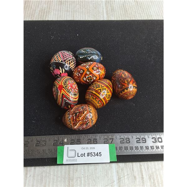 (7) Wooden Easter Eggs