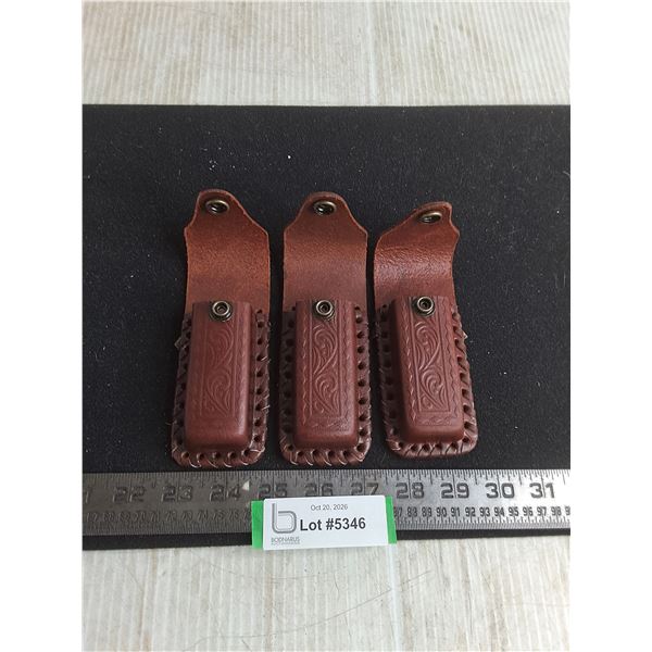 (3) Leather Belt Clips