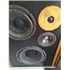 Image 2 : Pair of Omni Home Speakers - 24x9.5x17" - Some Damage, As is - Cannot Ship