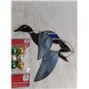 Image 3 : Vintage Mini Glass Ornaments, Stained Glass Mallard Duck, Bartender Shot Measure