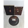 Image 2 : (2) Unused Papyrus Mirrored Picture Frames, T-Max Tins, Egyptian Decorative Plate, African Tapestry