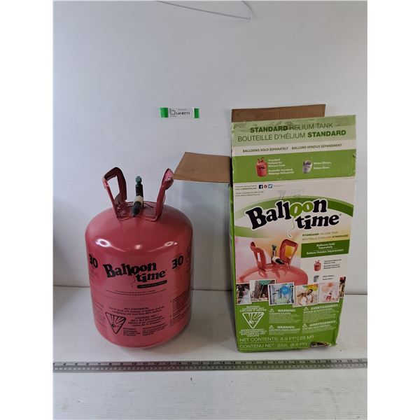 Balloon Time Empty Helium Tank and Box Untested As-Is, Pickup Only