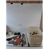 Image 1 : (3) Rasps, Assorted Abrasive Sponges and Sanding Sheets, Sheet Floorong Adhesive Spreader, Misc