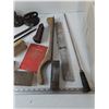 Image 3 : (3) Rasps, Assorted Abrasive Sponges and Sanding Sheets, Sheet Floorong Adhesive Spreader, Misc