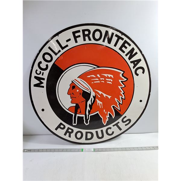 McColl Frontenac Double Sided Porcelain Service Station Sign-30  in Diameter