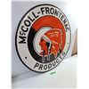 Image 3 : McColl Frontenac Double Sided Porcelain Service Station Sign-30" in Diameter