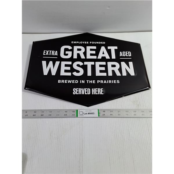 Great Western 13x17 Tin Beer Sign