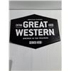 Image 2 : Great Western 13x17 Tin Beer Sign