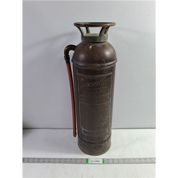 (1) Antique Brass Fire Extinguisher, Pickup Only