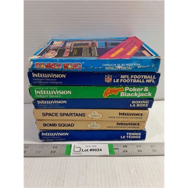 (7) Vintage Intellivision Video Game Cartridges
