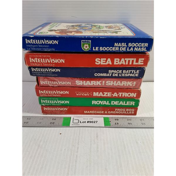 (7) Vintage Intellivision Video Game Cartridges