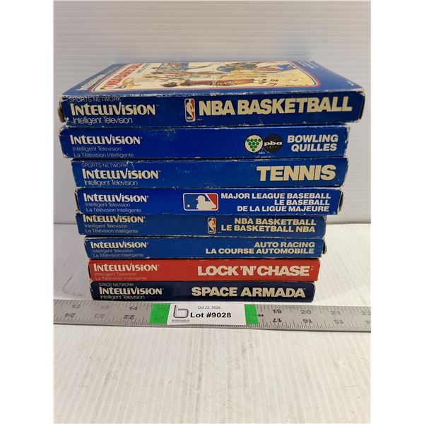 (8) Vintage Intellivision Game Cartridges