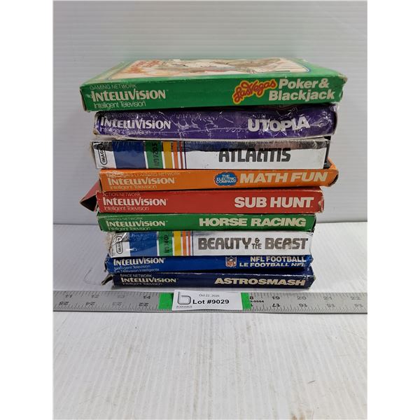 (9) Vintage Intellivision Game Cartridges