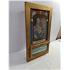 Image 3 : Antique Catholic Last Rites Shadow Box/Home Altar Shrine with Accessories-13"x23"