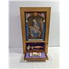 Image 5 : Antique Catholic Last Rites Shadow Box/Home Altar Shrine with Accessories-13"x23"