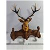 Image 1 : Vintage Faux-wood Molded Plastic Deer Head Coat and Hat Rack