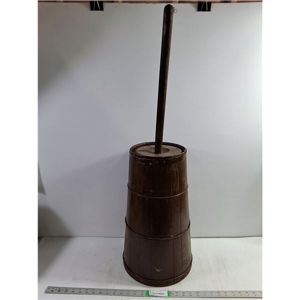 Antique Dasher Style Butter Churn-missing agitator piece