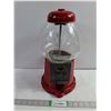 Image 1 : Vintage Carousel Gumball Machine-Red Metal Base and Clear Glass Globe