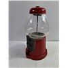 Image 4 : Vintage Carousel Gumball Machine-Red Metal Base and Clear Glass Globe