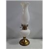 Image 5 : Vintage Milk Glass Lot-(2) Pairs of Vases and Oil Lamp