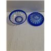 Image 4 : Cobalt Blue Cut-to-Clear Crystal Lidded Bowl