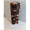 Image 3 : Hand Carved Two-Toned Woden Tribal Mask-Mayan or Aztec Warrior Art