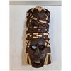 Image 4 : Hand Carved Two-Toned Woden Tribal Mask-Mayan or Aztec Warrior Art