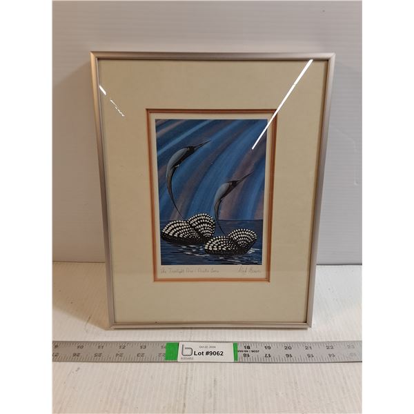 Framed Print  The Twilight Arc-Arctic Loons  by Rick Beaver 10 x13 