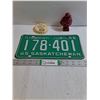 Image 1 : 1965 Saskatchewan License Plate,ESSO Bottle Opener,Plastic figurine