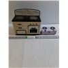 Image 1 : (2) Vintage Tin Litho Toy Stove and Hot Plate