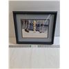 Image 1 : Stylized Watercolor of Winter Forest Landscape By Canadian Gordon Dueck-15"x13"