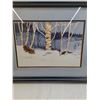 Image 3 : Stylized Watercolor of Winter Forest Landscape By Canadian Gordon Dueck-15"x13"