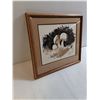 Image 2 : Vintage 1978 Framed Mushroom Art Print-13"x12"
