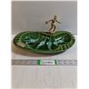 Image 1 : Vintage Green Ceramic Bowling Trophy Ashtray