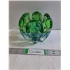 Image 1 : MCM Art Glass Vase in Vibrant Green and Blue