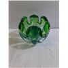 Image 2 : MCM Art Glass Vase in Vibrant Green and Blue