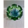 Image 3 : MCM Art Glass Vase in Vibrant Green and Blue