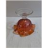 Image 5 : Marigold Carnival Glass Ruffled Compote Dish