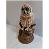 Image 2 : Hand Painted Poly-Resin Tawny Owl on Stump Statue