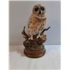 Image 4 : Hand Painted Poly-Resin Tawny Owl on Stump Statue