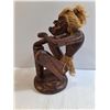 Image 4 : Hand Carved Wooden Primitive Tribal Figurine